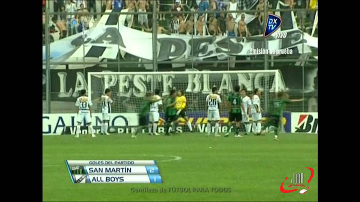 RESUMEN PARTIDO - SAN MARTIN SAN JUAN 2 ALL BOYS 1 - FECHA 10 (06 10 2012)