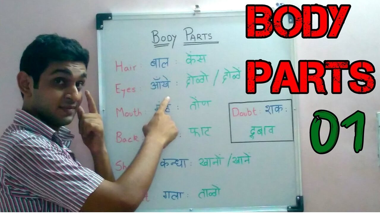 LEARN KONKANI - Body parts 01 II शरीर के अंग - ०१