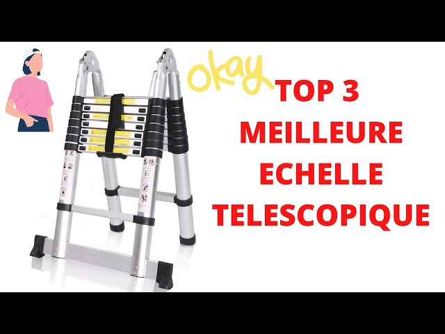 Échelle Télescopique 5M, A-Frame Escabeau Telescopique Pliant en