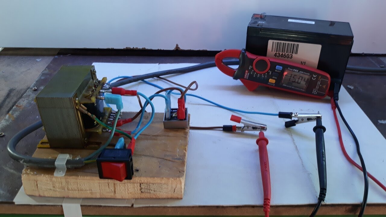 CARGADOR DE BATERÍAS CASERO CON UN TRANSFORMADOR - YouTube