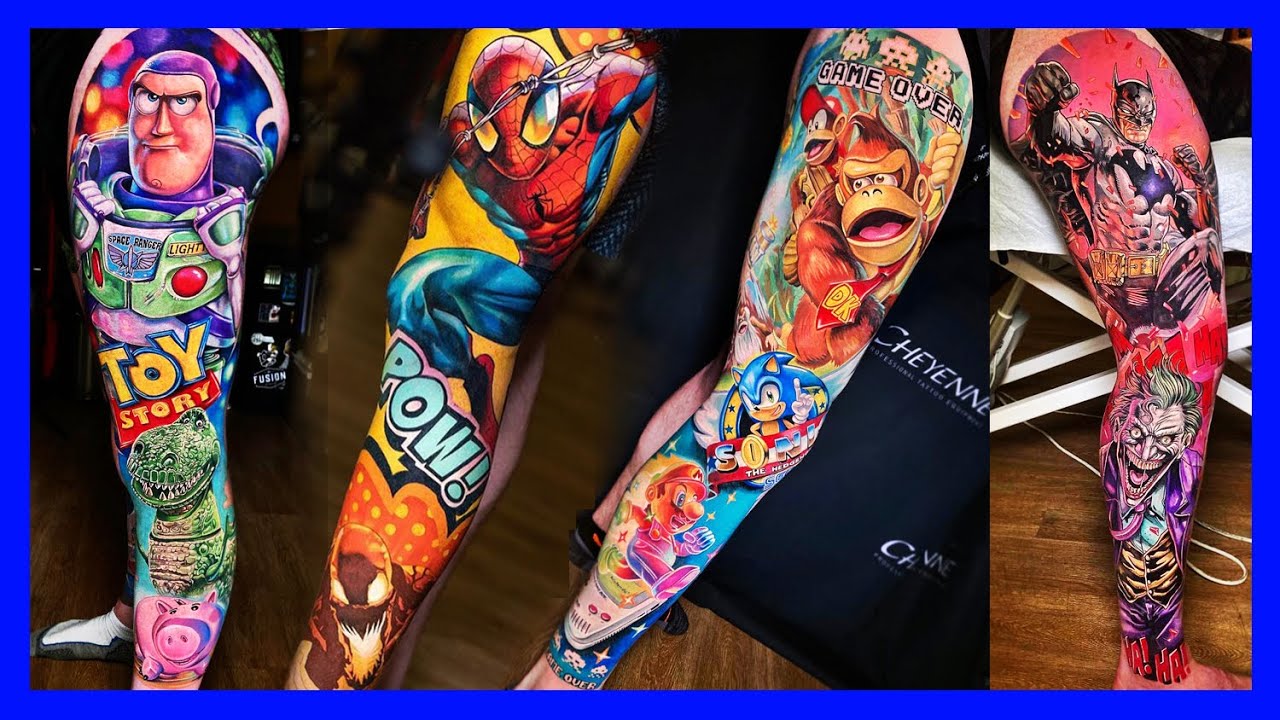 24 Anime Sleeve Tattoos That Are Seriously Epic