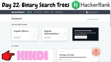 Day 22 : Binary Search Tree | 30 days of Code | Hackerrank | C/C++ Language | Code With Pankaj