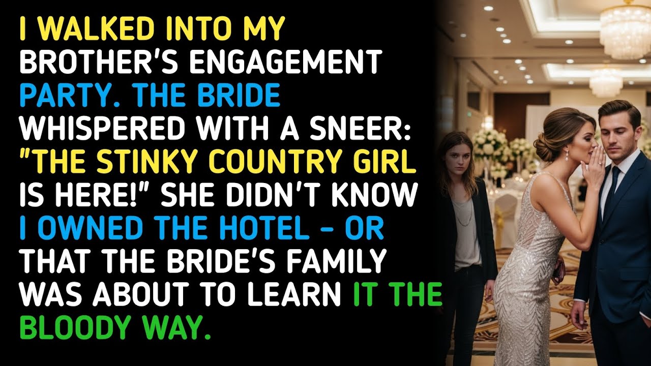 I WALKED INTO MY BROTHER'S ENGAGEMENT PARTY. THE BRIDE WHISPERED WITH A SNEER: