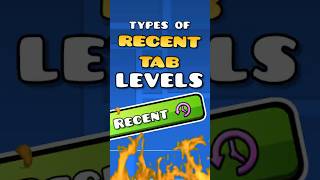 Types of Recent Tab levels in Geometry Dash!... #geometrydash