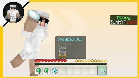 Snowball GUI with commands (Minecraft Bedrock)