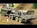 AWESOME RC SCALE ARMY MODEL TRUCK "FAUN SLT ELEFANT" WITH TANK TRANSPORT IN MOTION