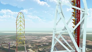 Dragster 555 - WORLD's TALLEST Rollercoaster - Top Thrill Dragster Renovation Concept