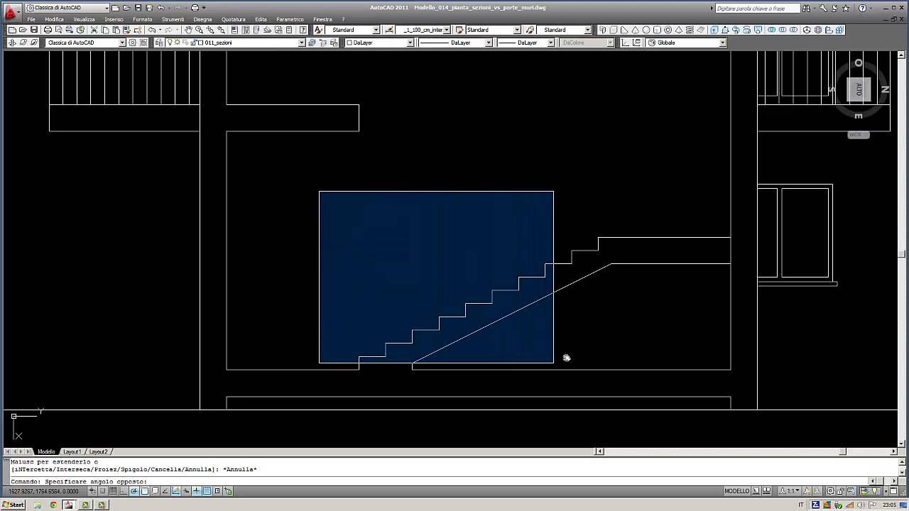 Lezione 012: scale sezione trasversale youtube Scala Moderna disegno