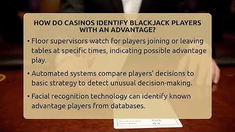 How Do Casinos Identify Blackjack Players With An Advantage? - The Blackjack Blueprint