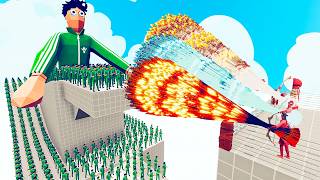 100x PLAYER + 2x GIANT vs 3x EVERY GOD - Totally Accurate Battle Simulator TABS