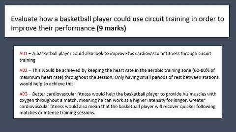 Edexcel Training Methods 9 Marks