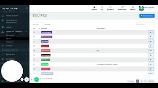 Créer une nouvelle équipe HACCP screenshot 1