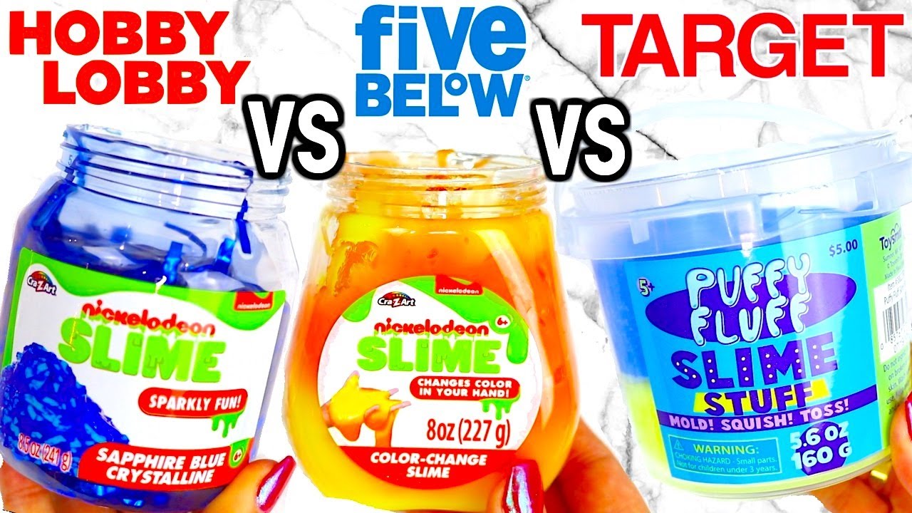 HOBBY LOBBY VS FIVE BELOW VS TARGET SLIME! Is It Worth It?!?