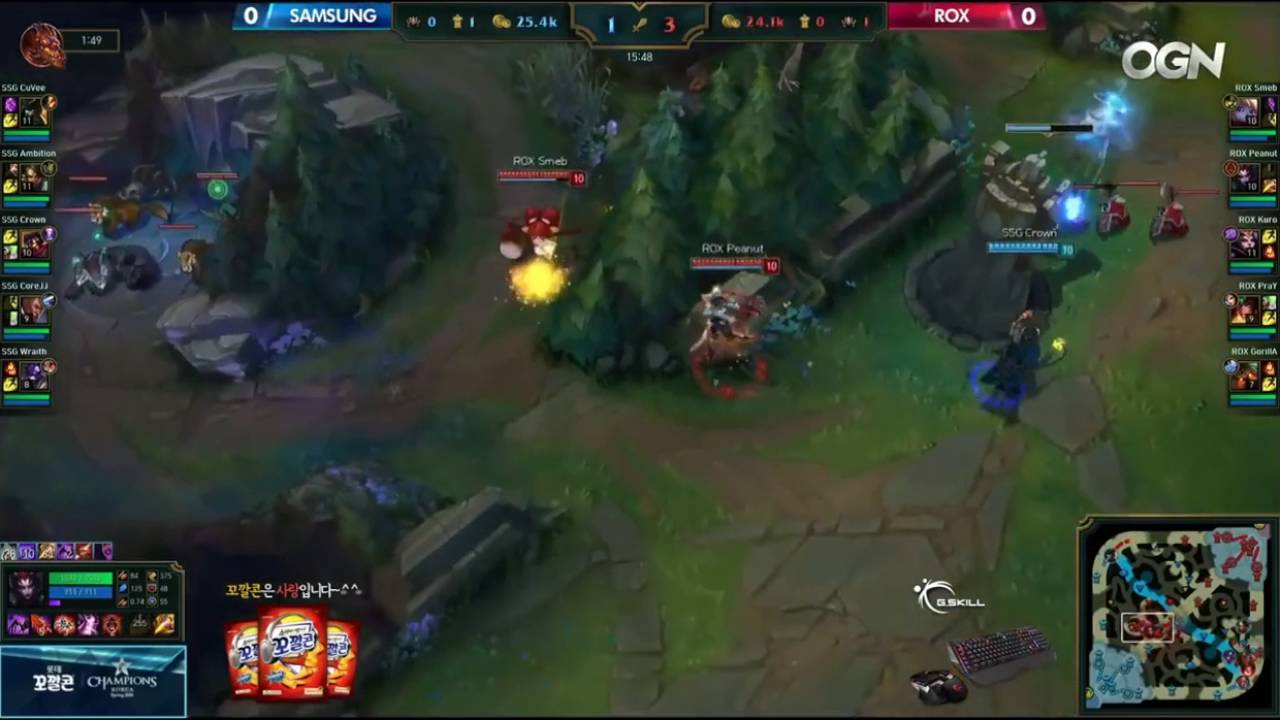 LCK Spring Split 2016 | Week 9 | Samsung vs ROX Tigers [G1]