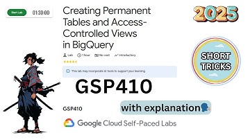 Creating Permanent Tables and Access Controlled Views in BigQuery | #GSP410 | Lab Solution #qwiklabs