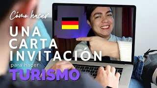 CARTA INVITACION para hacer TURISMO en ALEMANIA | Te enseño a hacerla | Tips