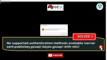 No Supported Authentication Methods Available (server sent:publickey.gssapi-keyex.gssapi-with-mic)