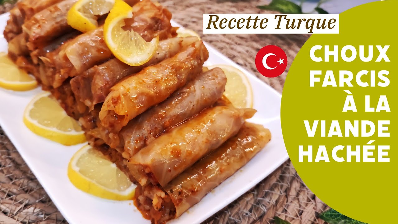 Choux farci à la viande hachée - Lahana Sarması - recette diner facile Recette Turc recette Ramadan