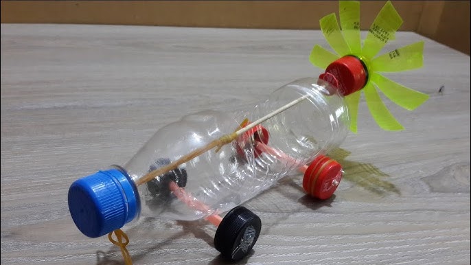 How To Make DIY Auto Rubber Band car - Cool Plastic Bottle Idea 