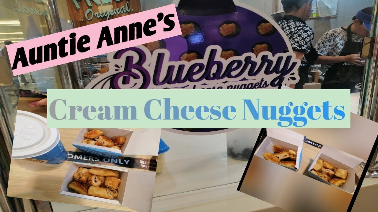 Auntie Anne's Blueberry Cream Cheese Nuggets/ Auntie Anne's Pretzels YouTube