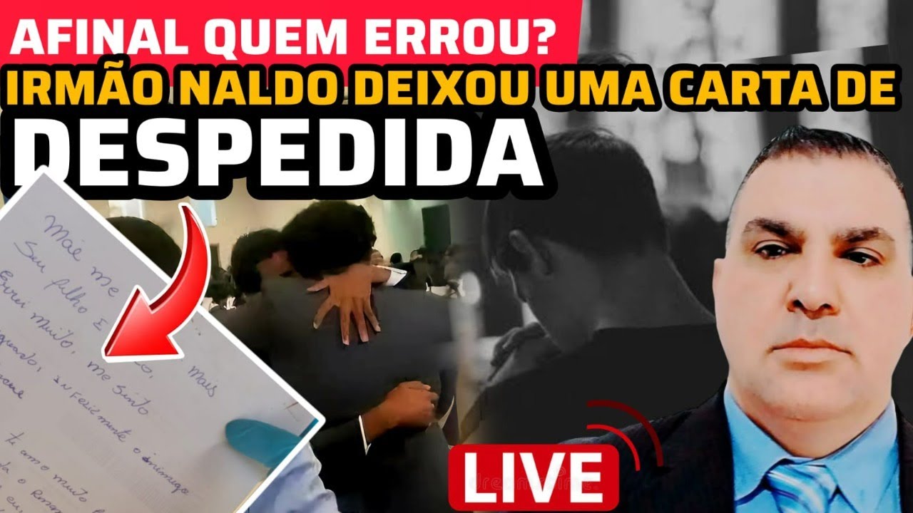 CCB-iR NALDO DEIXA CARTA DE DESPEDIDA, PORQUE NÃO LEVARAM ELE PARA O PSICOLOGO OU TERAPEUTA? #ccb
