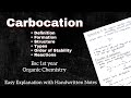 Carbocation || Basics of Organic Chemistry|| Bsc 1st Year Organic Chemistry #vbu #bbmku #skmu