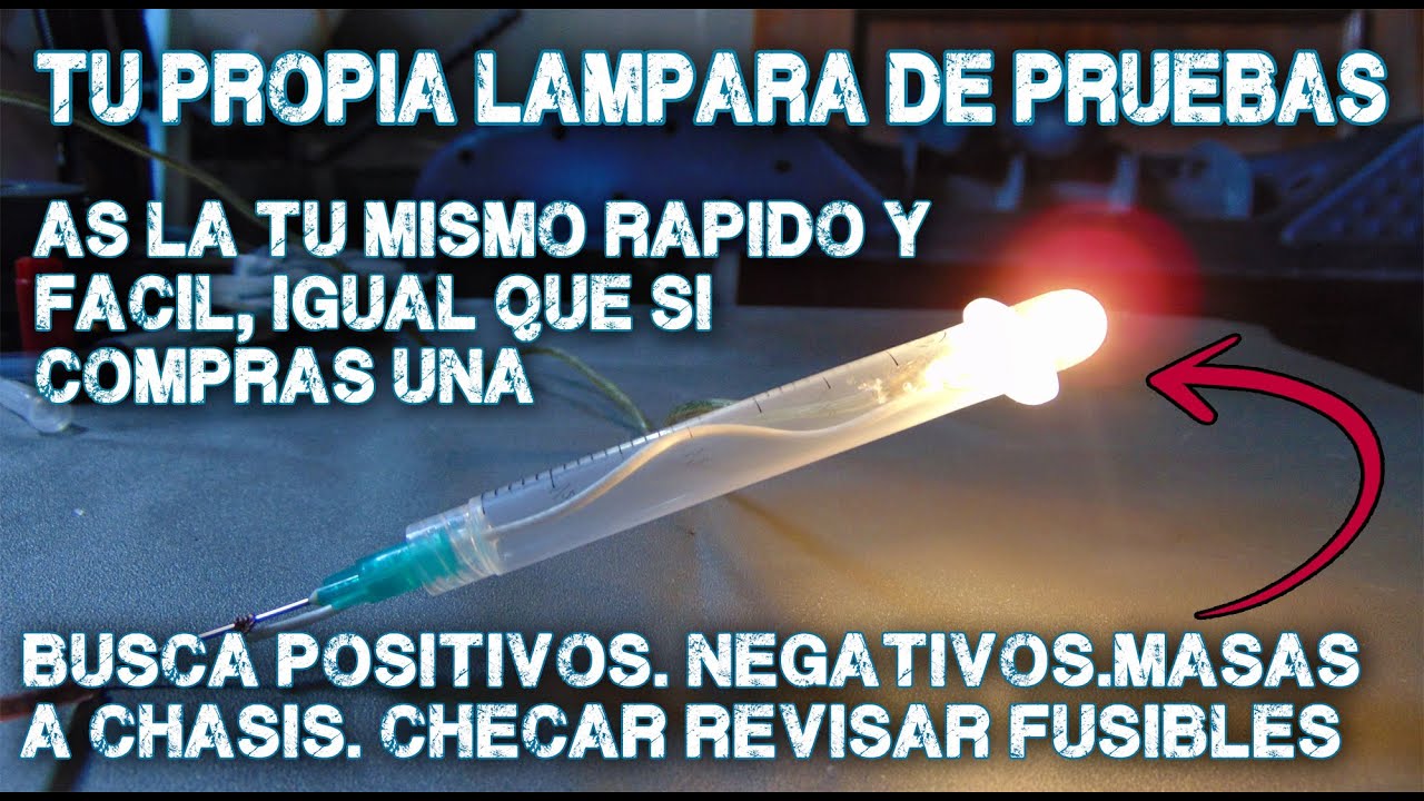 Como Hacer Una Lámpara De Prueba Automotriz -12v - muy fácil y rápido