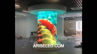 Soft LED Video Wall flexible LED module Display,flexible video cylindrical pillar display,soft modul screenshot 5