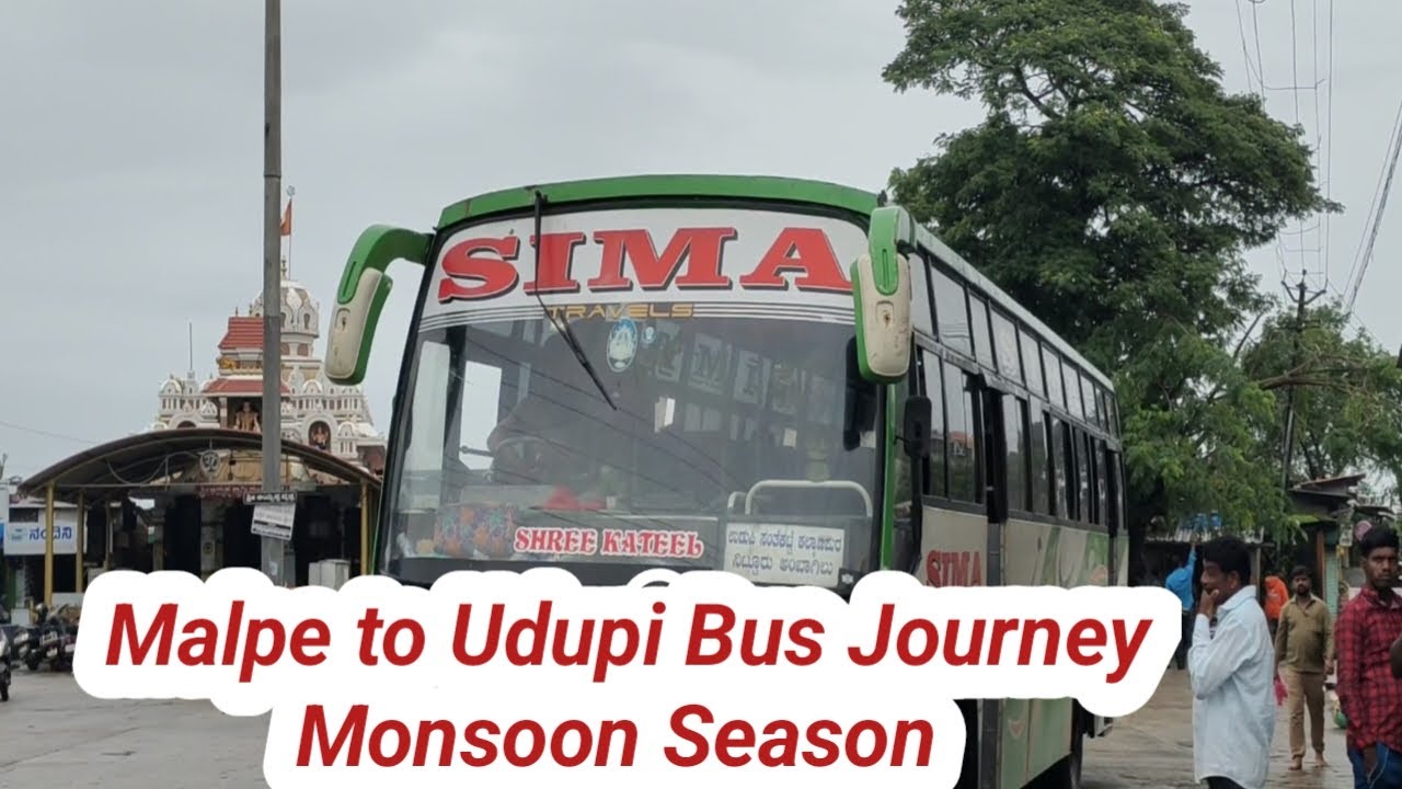 Malpe to Udupi Bus Stand // Malpe to Udupi Bus Journey Monsoon Season