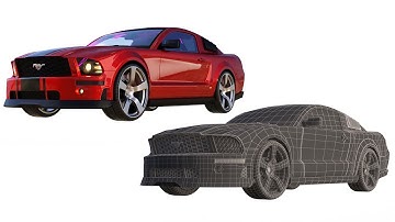 36.My FORD MUSTANG GT500 3d modeling in 3dsMax(Vray)+Photoshop_Xaqani Ahmedov