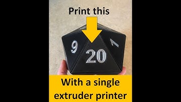 2 color D20 with a single extruder printer