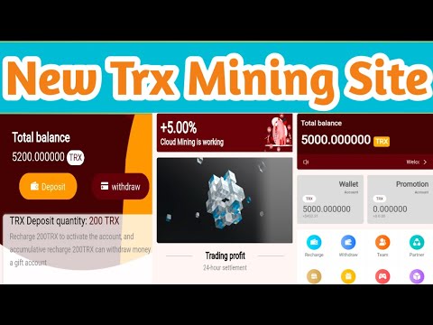 Make Money Online By Trx (Tron) Mining | New Tron Mining site 2021 | 5 % Daily Mining Project.