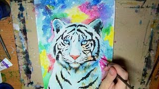 tiger acrylic painting