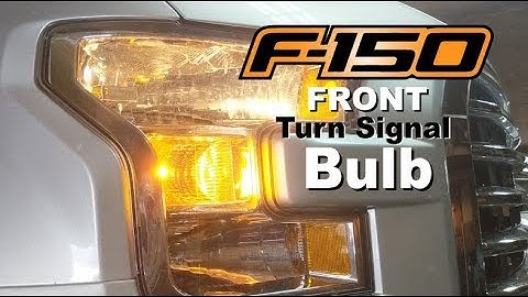2015-2017 F150:  Front Turn Signal Bulb Replacement
