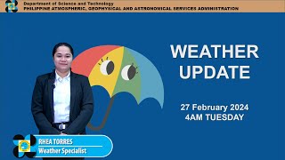Public Weather Forecast issued at 4AM | February 27, 2024 - Tuesday
