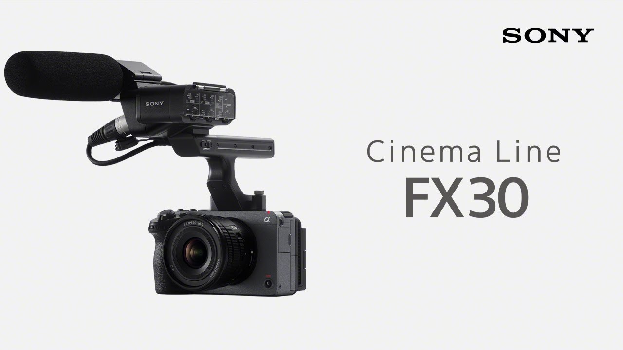  Sony FX30 Digital Cinema Camera (ILME-FX30B) + 4K Monitor + 2  x 64GB SF-G Tough Card + Pro Mic + Bag + 3 x NP-FZ100 Compatible Battery +  LED Light +