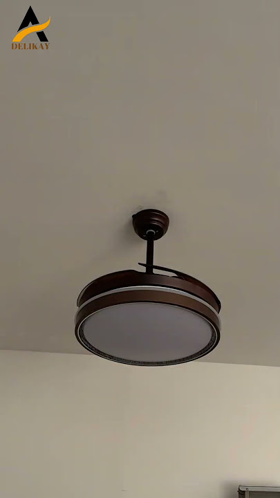 Modern Remote Control Decorative Retractable Chandelier Fan LED Ceiling Fans with Light