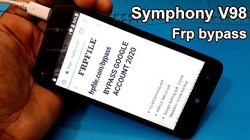Symphony V98 Frp Bypass | Symphony V98 Google Account Unlock | Android 8.1.0 Pie Without PC |