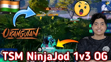 🇮🇳 TSM NinjaJod 1v3 OG CLUTCH 🔥| TSM IS ON FIRE 🔥| TSM BACK TO BACK CHICKEN DINNER IN BMOC #tsmninja