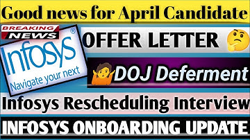 Infosys Offer letter 2022 || Infosys April batch offer letter || Infosys onboarding update