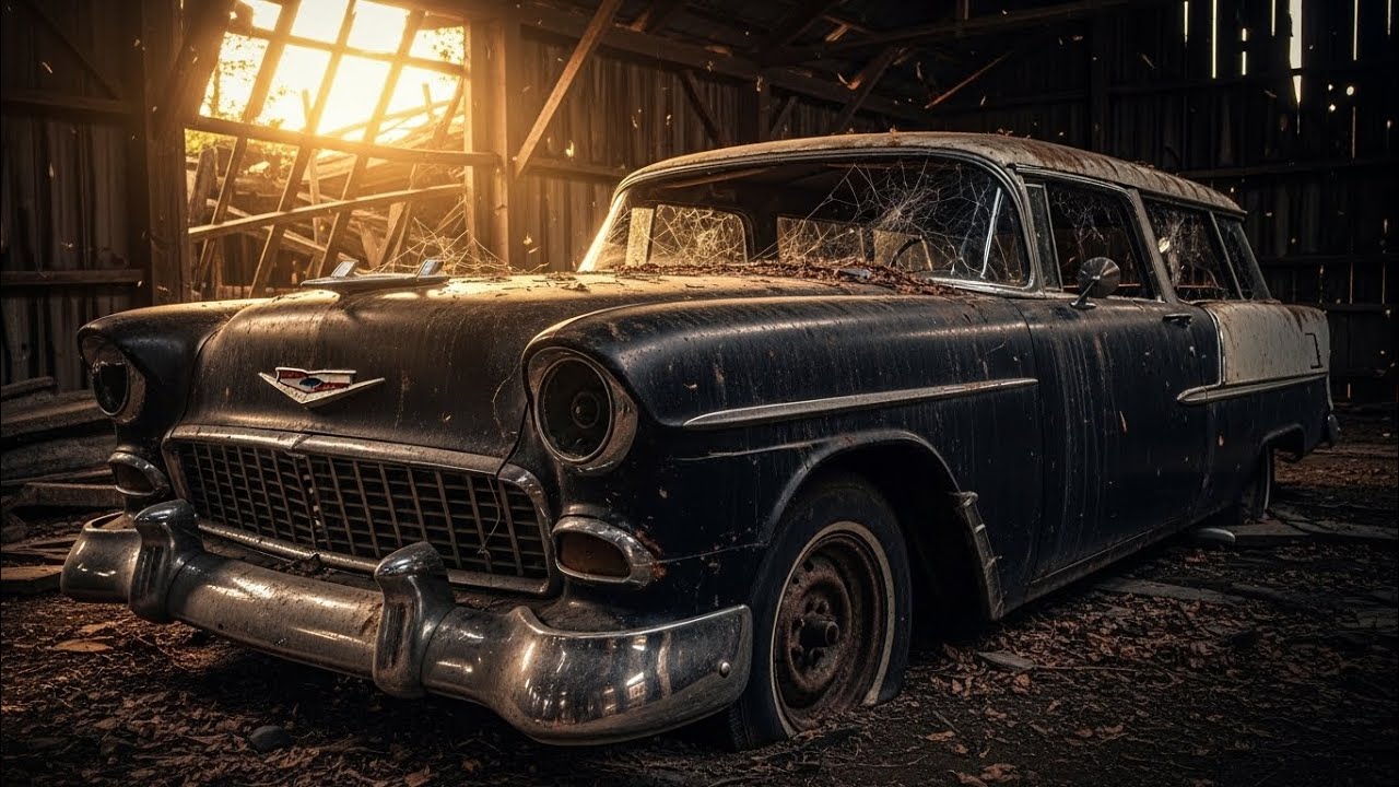 ASMR Car Restoration | Abandoned 1955 Chevrolet Bel Air Nomad Full Restoration