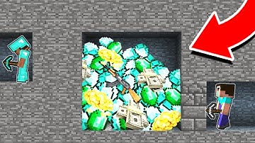 Minecraft - NOOB vs PRO : WHAT NOOB AND PRO FOUND IN THIS SECRET MINE?! Challenge 100% trolling