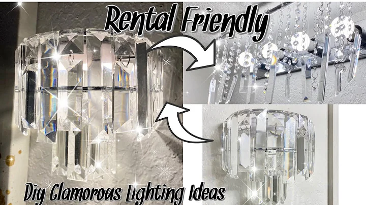 ✨2021✨DIY RENTAL FRIENDLY LIGHTING IDEAS / DIY Bathroom Light Fixtures / DIY Sconces /Glam Lighting