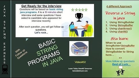🔥 reverse string in java 🔥 | string manipulation in java interview questions #javastring #java