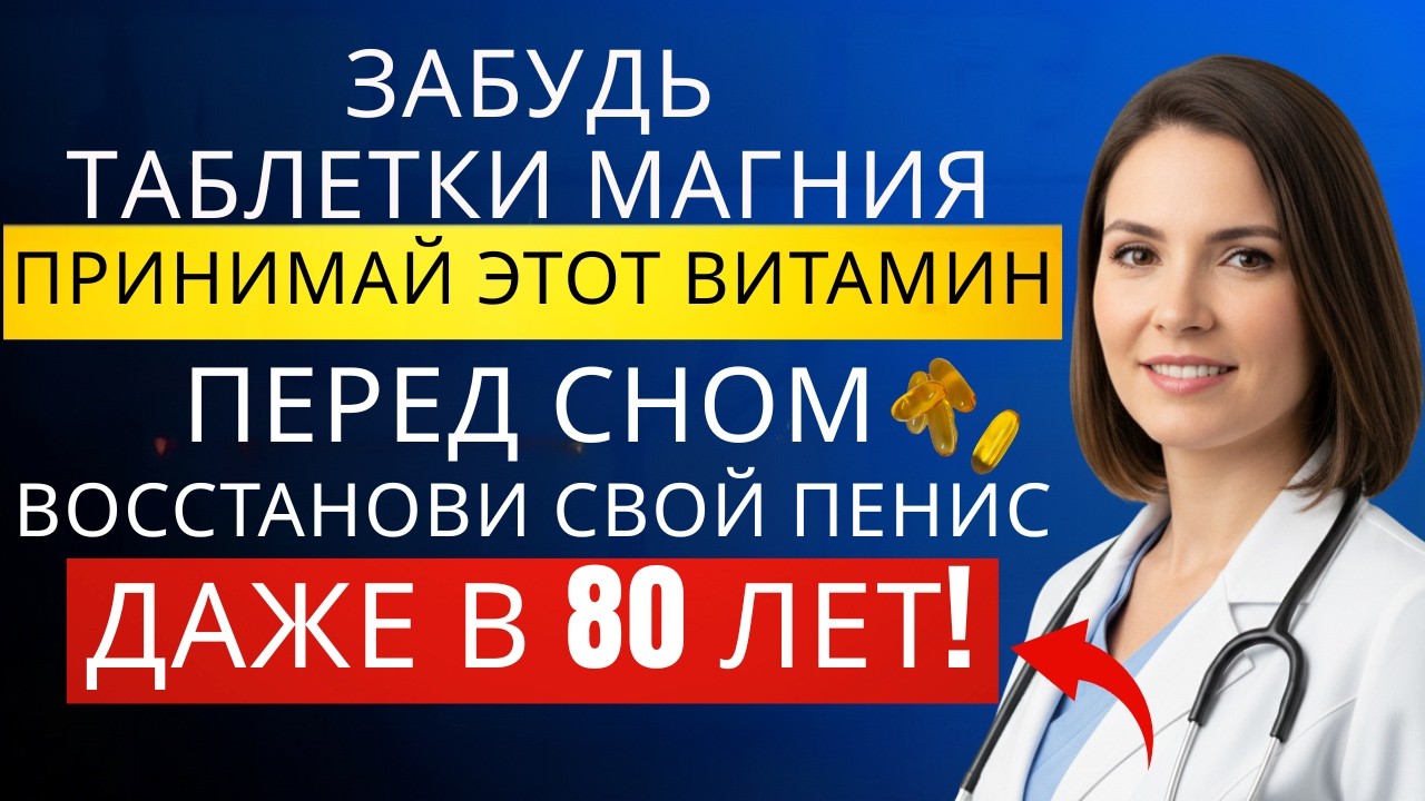 Забудьте о магнии! Принимайте две витаминки на ночь, чтобы мгновенно восстановить свою потенцию