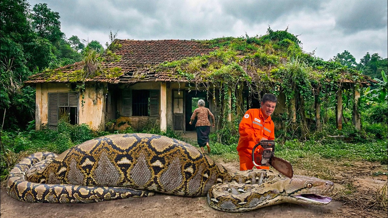 Giant Reticulated Python Found at Abandoned House – No One Expected ...