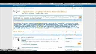 Searching The Thesaurus in LLBA