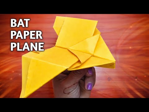 BEST Bat Paper Airplane that Flaps!!! How to Make AeroDactyl — Easy