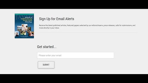 Email notification of new journal issues