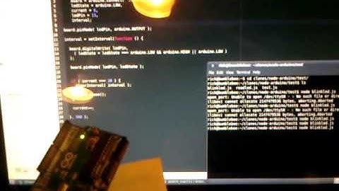 Node arduino, blinking LED